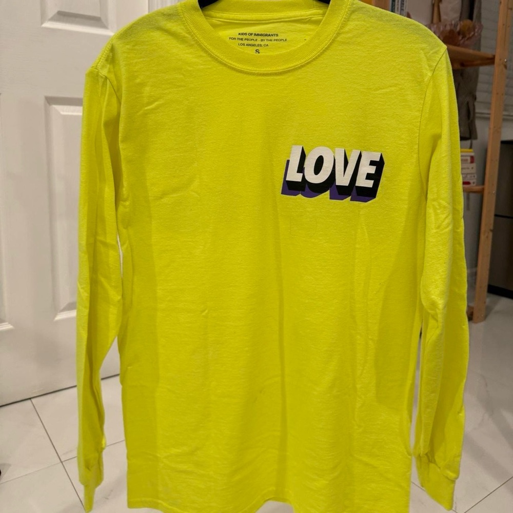 Kids of Immigrants ‘LOVE’ T Shirt in Yellow